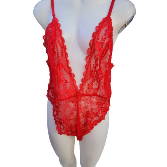 Fashion Nova Plus size red lacy teddy 3X NWOT - Picture 7 of 14
